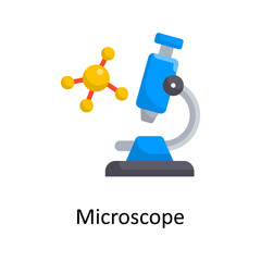 Microscope vector flat Icon Design illustration. Medical Symbol on White background EPS 10 File