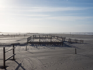 North Sea landscape in Sankt Peter-Ording, Germany.