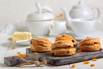 Traditional English buns.