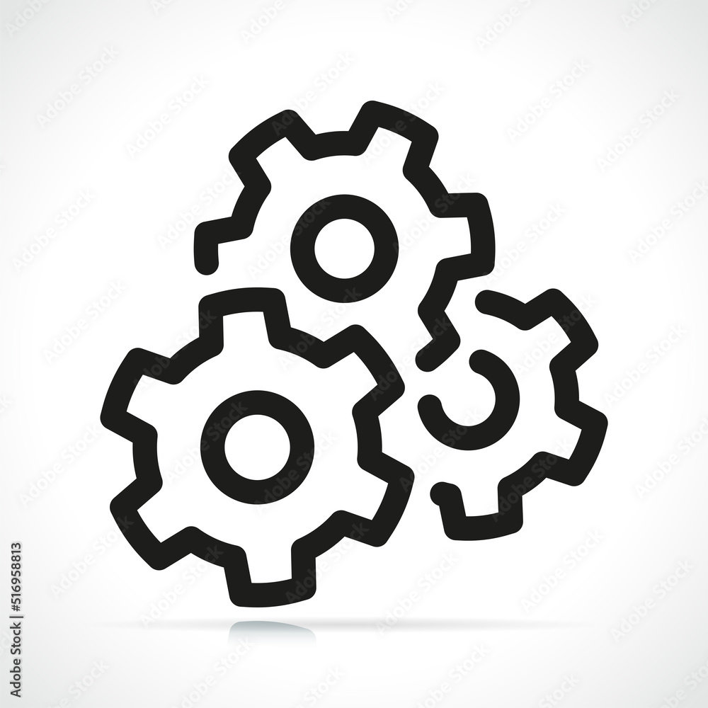 Canvas Prints mechanism or engineering line icon