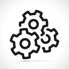 mechanism or engineering line icon