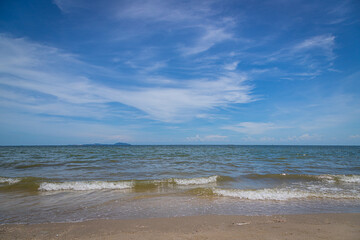 Sand on the beach with sea
