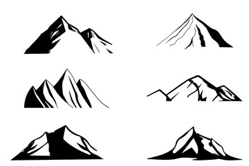 mountains silhouette, mountain vector