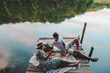 A couple on a picnic