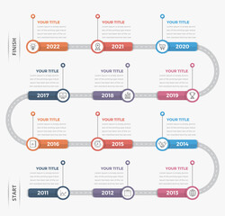 Modern Horizontal timeline infographics