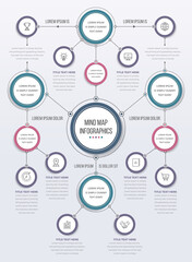 Mind Map Template Infographics