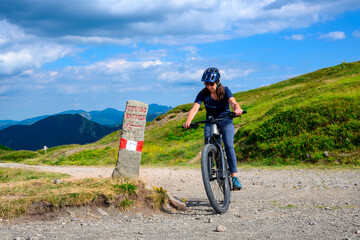 Obraz na płótnie Canvas e-Bike montagna MTB elettrico