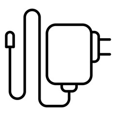 Charger flat icon. Linear style vector illustration.