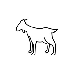 Goat Icon Vector Isolated on White Artboard 