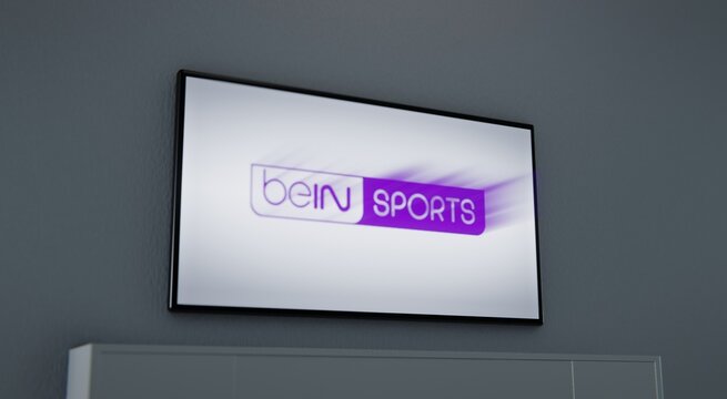 BeIN Sports Logo Displayed On Flatscreen TV. Editorial Concept