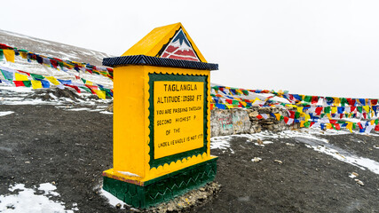 Leh Ladakh, India - Tanglang La pass is one of the high mountain pass located in the Ladakh region