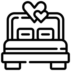 BED line icon,linear,outline,graphic,illustration