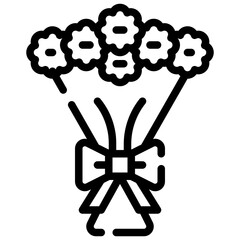 BOUQUET line icon,linear,outline,graphic,illustration