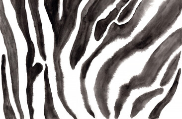 Zebra, horse seamless pattern, watercolor illustration. - 516969458