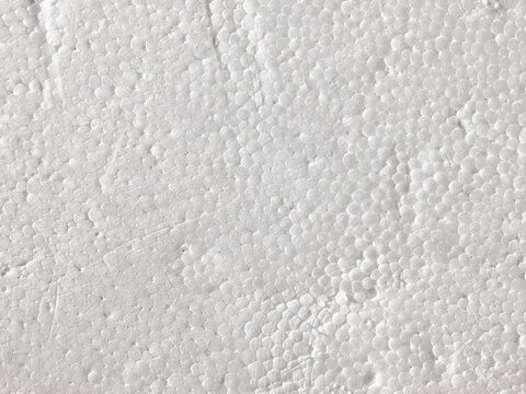 Texture of white styrofoam closeup