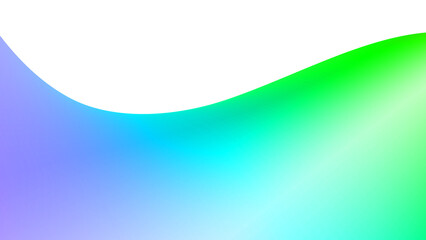 wave of green light blue purple gradient white background