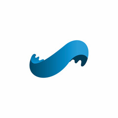 infinity blue wave  fluid logo design