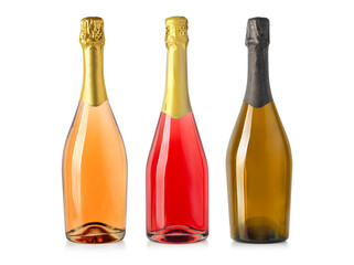 Sparkling wine bottles,