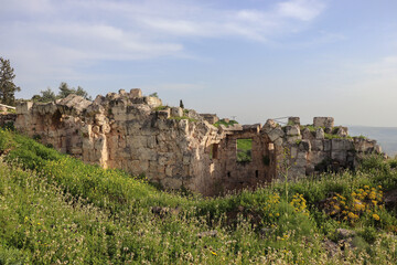 Fototapeta na wymiar Rome and Greek building in Irbid city of Jordan
