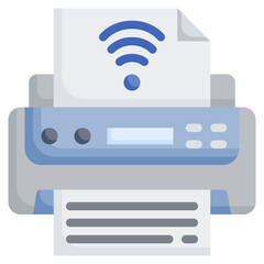 PRINTER flat icon,linear,outline,graphic,illustration