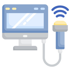 ULTRASOUND flat icon,linear,outline,graphic,illustration