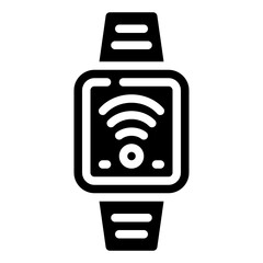 SMARTWACH glyph icon,linear,outline,graphic,illustration