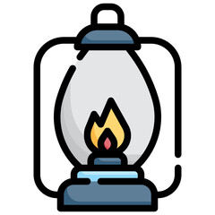 FIRE LAMP filled outline icon,linear,outline,graphic,illustration