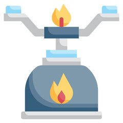 CAMPING GAS flat icon,linear,outline,graphic,illustration