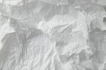 Crumpled white tracing paper texture