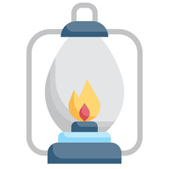 FIRE LAMP flat icon,linear,outline,graphic,illustration