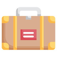 SUITCASE flat icon,linear,outline,graphic,illustration