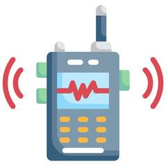WALKIE TALKIE flat icon,linear,outline,graphic,illustration