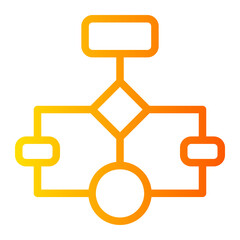 flowchart gradient icon