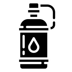 WATER BOTTLE glyph icon,linear,outline,graphic,illustration