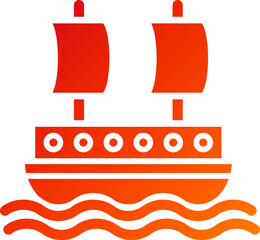Pirate Ship Icon Style