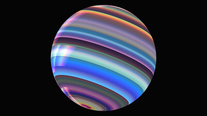 Abstract textural blue shape on a black background