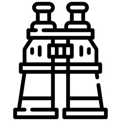 BINOCULARS line icon,linear,outline,graphic,illustration