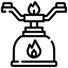 CAMPING GAS line icon,linear,outline,graphic,illustration