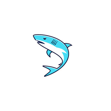 Shark vector art, shark icon logo design