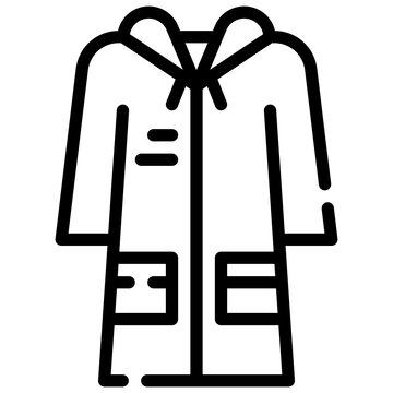 recommend clip art: RAINCOAT line icon,linear,outline,graphic,illustration