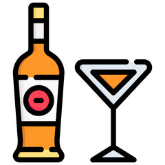 VERMOUTH filled outline icon,linear,outline,graphic,illustration