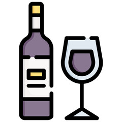 WINE filled outline icon,linear,outline,graphic,illustration
