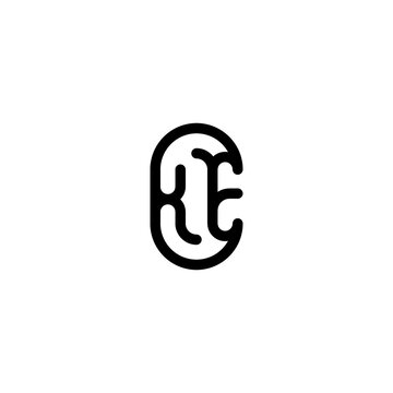 recommend clip art: XE line simple round initial concept with high quality logo design