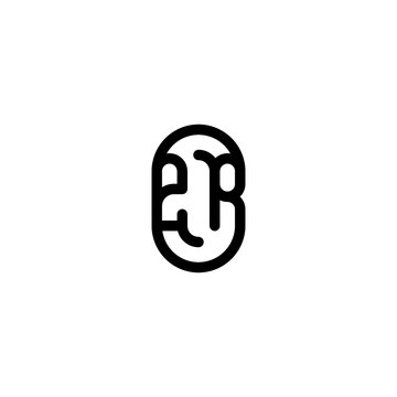 recommend clip art: ZR line simple round initial concept with high quality logo design