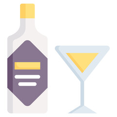 GIN flat icon,linear,outline,graphic,illustration