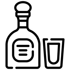 TEQUILA line icon,linear,outline,graphic,illustration