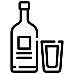 VODKA line icon,linear,outline,graphic,illustration