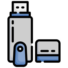 FLASH DISK filled outline icon,linear,outline,graphic,illustration
