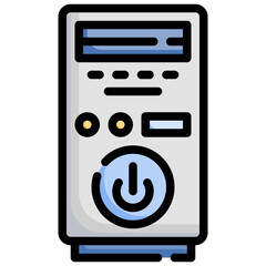 PCU TOWER filled outline icon,linear,outline,graphic,illustration