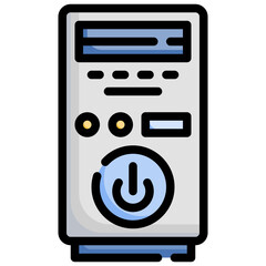 PCU TOWER filled outline icon,linear,outline,graphic,illustration